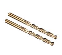 PATIKIL 9mm Foret Hélicoïdal, Tige Droite Jobber 135° Finition Or Acier Rapide M42 8% Cobalt, Mèche pour Perçage Métal de Dureté Moyenne Alliage de Titane Haute Température, Lot de 2