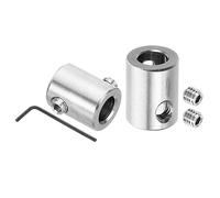 PATIKIL 9mm Trou Fil Corde Agrafes Ensemble, 2 pcs 304 Inox Acier Double Trous Serrure Câble Pinces Agrafe avec M6 Hexagone Vis Clé pour Câble Raccords, Argent