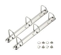PATIKIL A4 3 Anneaux Mécanismes Reliure, 2 Ensemble 1.5" D Anneau Remplacement Reliure Planificateur Feuilles Mobiles Épines Reliure Pour Accessoires Dossier Stockage, 26mm Ton Argenté