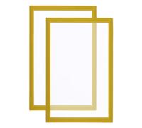 PATIKIL A4 Cadre Photo Magnétique, 2 Pcs Support de Panneau Magnétique, Cadre D'Affichage Magnétique Auto-Adhésif Réutilisable Double Face Givré pour Illustration de Photo Murale Or