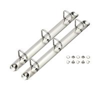 PATIKIL A5 3 Anneaux Mécanismes Reliure, 2 Set 0.79" D Anneau Remplacement Reliure Planificateur Feuilles Mobiles Épines Reliure Pour Accessoires Dossier Stockage, 20mm Ton Argenté