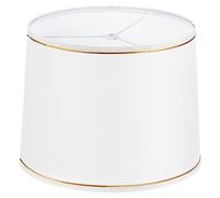 PATIKIL Abat-jour tambour pour lampes de table, 29 cm de haut x 32 cm de bas x 24,9 cm de haut - Abat-jour moyen en lin à assemblage facile pour lampes de table, lampadaire sur pied, blanc