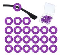 PATIKIL Accroches Oreilles Lunettes Forme Ronde, 12 Paires Anti-Dérapant Silicone Confortable Accroches Oreilles Lunettes avec Boîte de Soleil Lunettes de Sport Accroches Oreilles, Violet