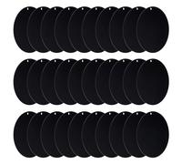 PATIKIL Acrylique Cercle Ébauches 3 pouce, 30 Paquet Rond Clair Disque Ornements avec Trou pour DIY Porte-clés Projet Artisanat, Noir