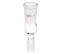 PATIKIL Adaptateur de connexion réducteur en verre borosilicate, 1 pièce de 24/40 extérieur à 19/22 Joint intérieur Pièces de distillation pour utilisation en laboratoire Fournitures d'équipement de