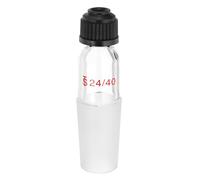 PATIKIL Adaptateur De Distillation En Verre 24/40 Noir 7.2mm / 0.28" | 1 Pièce, Partie Thermomètre Avec Couvercle Pour Équipement De Mesure De Température De Laboratoire