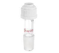 PATIKIL Adaptateur De Distillation En Verre Blanc 7.2mm / 0.28" | 1 Pc, Pièce De Thermomètre 14/20 Avec Couvercle Pour Équipement De Mesure De Température De Laboratoire