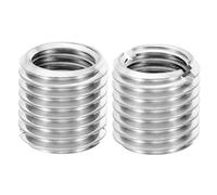 PATIKIL Adaptateur de Filetage, 2 Pcs M20xM16x20mm Mâle à Femelle Manchon Écrou Réducteur Insert Fileté de Réparation, Réducteur de Vis, Fixation en Acier Inoxydable, Ton Argent