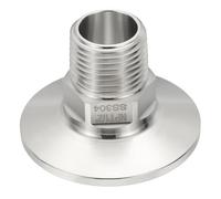 PATIKIL Adaptateur Tri Clamps 1,5 pouces TC, 1 pièce Adaptateur Tri Clamps vers filetage mâle NPT 1/2 Hexagonal en acier inoxydable 304 Ferrule de 50,5 mm