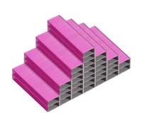 PATIKIL Agrafes pour Agrafeuse, 2 Paquets d'Agrafes Standard 26/6 de 1/4 Pouce de Longueur pour Fournitures de Bureau, Rouge Rose