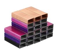 PATIKIL Agrafes pour Agrafeuse, 4 Paquet (1000pcs Agrafes Par Paquet) #10 Mini 3/16" Longueur Agrafes Confiture Gratuit pour Maison Bureau Fournitures, Rose Or/Rose Rouge/Violet/Noir