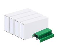 PATIKIL Agrafes pour Agrafeuse, 4 Paquet (1000pcs Agrafes Par Paquet) #10 Mini 3/16 pouce Longueur Agrafes Confiture Gratuit pour Maison Bureau Fournitures, Vert