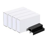 PATIKIL Agrafes pour Agrafeuse, 4 Paquet (1000pcs Agrafes Par Paquet) #10 Mini 3/16 pouce Longueur Agrafes Confiture Gratuit pour Maison Bureau Fournitures, Noir