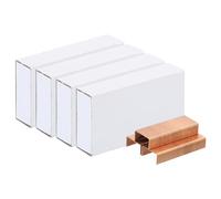 PATIKIL Agrafes pour Agrafeuse, 4 Paquet (1000pcs Agrafes Par Paquet) #10 Mini 3/16 pouce Longueur Agrafes Confiture Gratuit pour Maison Bureau Fournitures, Rose Or