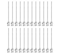 PATIKIL Aiguille de Distribution à Bout Émoussé 18G, 24 Pcs 2" Aiguilles de Distribution de Liquide en Acier Inoxydable avec Verrouillage de Leurre pour Remplissage d'Encres Liquides