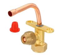 PATIKIL Air Climateur Arrêt Valve, pour 1/4" OD Cuivre Tube Taille Coude 90 Degré 3 Voie Angle Arrêt Service Valve Raccord pour Mini Divise AC Réfrigération