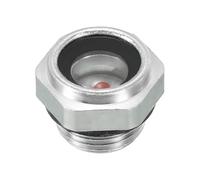 PATIKIL Air Compresseur Huile Vue Verre, G 3/8" Mâle Filetage Aluminium Alliage Huile Liquide Niveau Gauge Paquet Air Compresseur Pièces avec Joint Torique