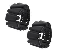 PATIKIL Ajustable Poignet Poids Ensemble de 2, 2lbs Total ( 1lb Chaque) Silicone Bracelets Cheville Poids pour Femmes Hommes pour Entraînement Yoga Jogging Aérobic, Noir