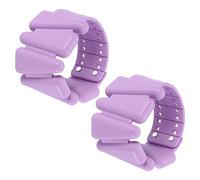 PATIKIL Ajustable Poignet Poids Ensemble de 2, 2lbs Total ( 1lb Chaque) Silicone Bracelets Cheville Poids Bracelets pour Femmes Homme pour Entraînement Yoga Jogging Aérobic, Violet