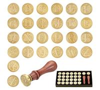 PATIKIL Alphabet Cire Sceau Tampon Trousse 26 Lettres A-Z Cadeau Coffret