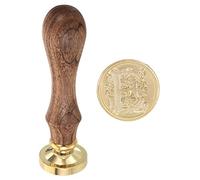 PATIKIL Alphabet E Cire Scellement Tampon, Initiale Lettre Scellement Cire Tampon Classique Retro Amovible Laiton Tête Bois Poignée pour Enveloppe Invitation Cartes