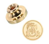 PATIKIL Alphabet G Cire Sceau Timbre, Initiale Lettre Cachet Cire Timbre Classique Rétro Laiton Tête pour Enveloppe Invitation Cartes
