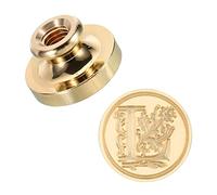 PATIKIL Alphabet L Cire Sceau Timbre, Initiale Lettre Cachet Cire Timbre Classique Rétro Laiton Tête pour Enveloppe Invitation Cartes