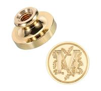 PATIKIL Alphabet M Cire Sceau Timbre, Initiale Lettre Cachet Cire Timbre Classique Rétro Laiton Tête pour Enveloppe Invitation Cartes