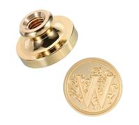 PATIKIL Alphabet W Cire Sceau Timbre, Initiale Lettre Cachet Cire Timbre Classique Rétro Laiton Tête pour Enveloppe Invitation Cartes