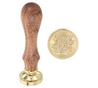 PATIKIL Alphabet Z Cire Scellement Tampon, Initiale Lettre Scellement Cire Tampon Classique Retro Amovible Laiton Tête Bois Poignée pour Enveloppe Invitation Cartes
