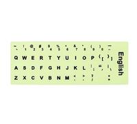 PATIKIL Anglais Clavier Autocollants brillee dans l'Obscurité, Lumineux Universel Clavier Remplacement Couvercle pour Cahier Bureau Ordinateur, Noir Caractères