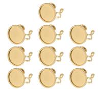 PATIKIL Anneau En Acier Inoxydable, 18mm 10 Pcs Plateau Réglable Pour Base D'Anneau Bague Plate Pour Création De Bijoux DIY Gravures, Gold