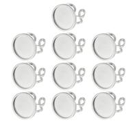 PATIKIL Anneau En Acier Inoxydable, 18mm 10 Pcs Support Réglable Pour Bague Plateau Plat Pour Création De Bijoux DIY Gravures, Argent