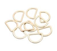 PATIKIL Anneau En D Métallique, 10Pcs 20mm Plat Attache En D Métallique Solide Anneaux En Dee 14mm Pour Sacs Sac À Dos Portefeuilles Bretelles En Cuir Sangle Collier, Or