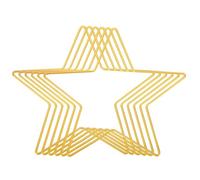 PATIKIL Anneaux Attrape-Rêves Star Dream Catcher de 7,9" de Longueur, Lot de 6 Anneaux Métalliques Macramé pour Décoration Murale Diy, Mariage, Ton Doré