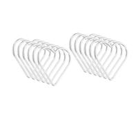 PATIKIL Anneaux de Capteur de Rêves de 2 Pouces, 12 Pièces, Forme de Cœur en Métal, Cercle de Couronne de Macramé pour Artisanat DIY à la Maison, Décorations Murales, Blanc Argent