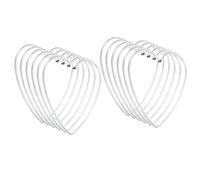 PATIKIL Anneaux de Capteur de Rêves de 4 Pouces, 12 Pièces, Forme de Cœur en Métal, Cercle Floral en Macramé pour Artisanat DIY à la Maison, Décorations Murales de Mariage, Argent