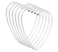 PATIKIL Anneaux de Capteur de Rêves de 4 Pouces, 6 Pcs Anneaux de Couronne en Forme de Cœur en Métal pour Macramé pour Décoration Murale de Mariage DIY à la Maison, Argent
