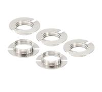 PATIKIL Anneaux de Douille de lanterne G9, Lot de 5 Adaptateurs de Support d'Abat-Jour en Alliage pour lanterne de Table Ou de Sol de Diamètre 3/4 Pouce, Ton Argenté