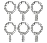 PATIKIL Anneaux De Levage Filetés UNC1/4"-20, 6 Pcs 316 Acier Inoxydable Marine Grade Épaulement Bague De Levage Filetée Pour Hanging Tie Down Strap, Silver