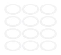 PATIKIL Anneaux de Rattrapage 2,99" Id 4,72" Od 12 Pcs Métal Mate Blanche | 2,99 Pouces ID 4,72 Pouces OD pour Couvrir la Garniture de Lumière Encastrée pour les Luminaires de Plafond,
