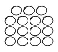 PATIKIL Anneaux de Reliure pour Feuilles Mobiles 1 Pouce, 15 Lot D'anneaux de Reliure En Métal pour Cartes pour Porte-Clés, Index, Albums de Découpage, Noir
