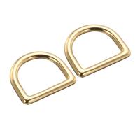 PATIKIL Anneaux en D en Laiton de 1 Pouce, 2Pcs Anneaux en D en Laiton Pure Massif, Boucle de Sangle de Ceinture de Sac à Main Soudée Sans Couture pour l'Artisanat Cuir Bricolage