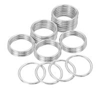 PATIKIL Anneaux métal 25 mm / 1", 20Pcs Anneaux ronds sans soudure soudés alliage zinc électroplaqué pour sacs à main, ceintures, artisanat, laisses chiens, argent