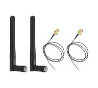 PATIKIL Antenne réseau 2,4 GHz 3 dBi - 2 pièces de 60 cm UFL vers RP-SMA femelle - Antenne de carte sans fil pour mini carte PCIe, routeurs sans fil, PC, répéteur de bureau, drone FPV