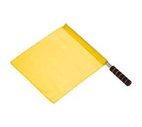 PATIKIL Arbitre Drapeau Inox Acier Poteau Éponge Poignée pour Piedball Football Piste et Terrain Sports Lignesman Commandement Main Signal Jaune
