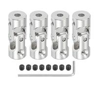 PATIKIL Arbre de direction universel rotatif 3mm à 3.2mm Dia intérieur, 4 Pcs U Joint Shaft Coupling U Joints Coupler Connector Accessories avec vis M3 pour moteurs Modèles Robots