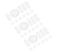 PATIKIL Arrondi Courbé Bords Souris Pieds Patins Tampons 0.8mm w Nettoyage Papier pour G304 Jouer Souris Pieds Rechange Blanc 11Pcs/3 Ensemble
