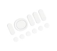 PATIKIL Arrondi Courbé Bords Souris Pieds Patins Tampons 0.8mm w Nettoyage Papier pour G304 Jouer Souris Pieds Rechange Blanc 11Pcs/1 Ensemble