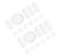 PATIKIL Arrondi Courbé Bords Souris Pieds Patins Tampons 0.8mm w Nettoyage Papier pour G304 Jouer Souris Pieds Rechange Blanc 11Pcs/2 Ensemble